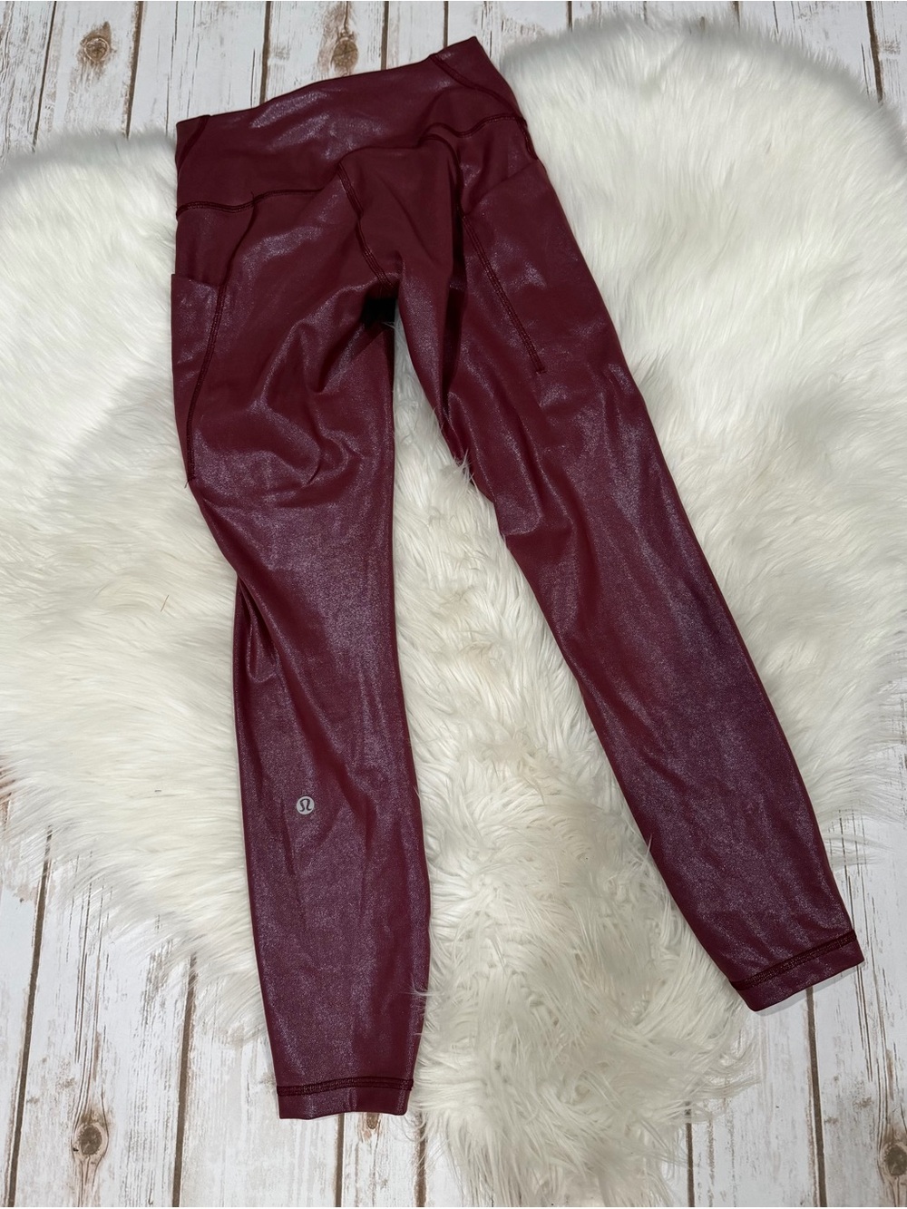 Lululemon Wunder Train High-Rise Leggings Women Size 6 25" Red Merlot - Picture 4 of 7